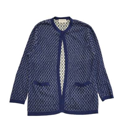 Country Collection Blue 80s Vintage Button Cardigan Uk Women's Size M