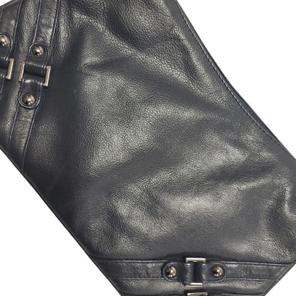 Taurus Black Leather Small Shoulder Bag Uk Women's Size  11.5" x 6.5"