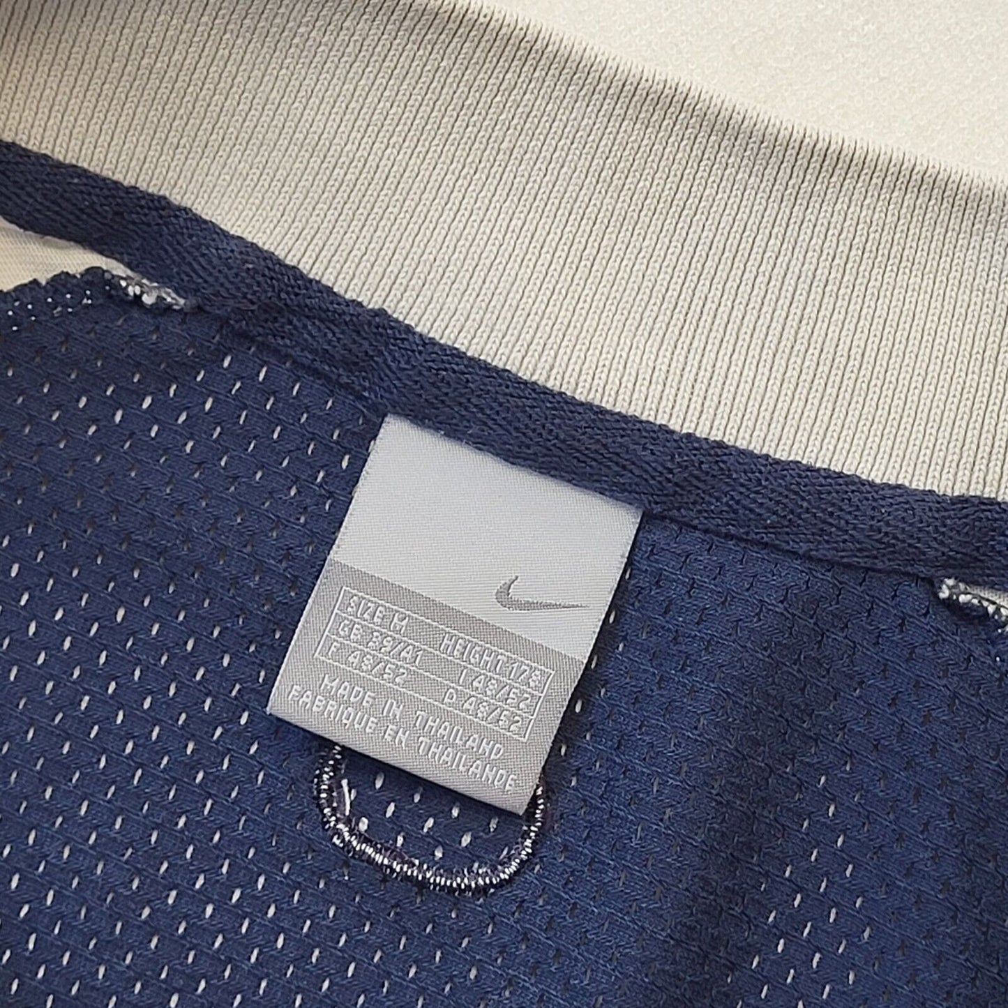 Nike Y2K Blue & Grey Mesh Short Sleeve Polo Shirt Men's Size Medium