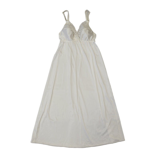 St Michael Vintage 90s White Sleeveless Night Dress Uk Women's Size 16