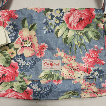 Cath Kidston Blue Bloomsbury Biker Hand Bag / Shoulder Bag Women's 11" x 14.5"