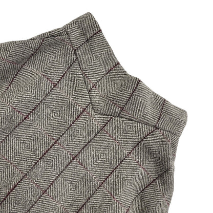 Chicwish Vintage 90's Grey & Purple Check Zip Skirt Women's Size Small W26