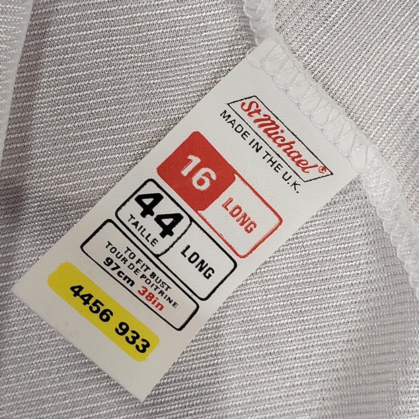 St Michael Vintage 90s White Sleeveless Night Dress Uk Women's Size 16