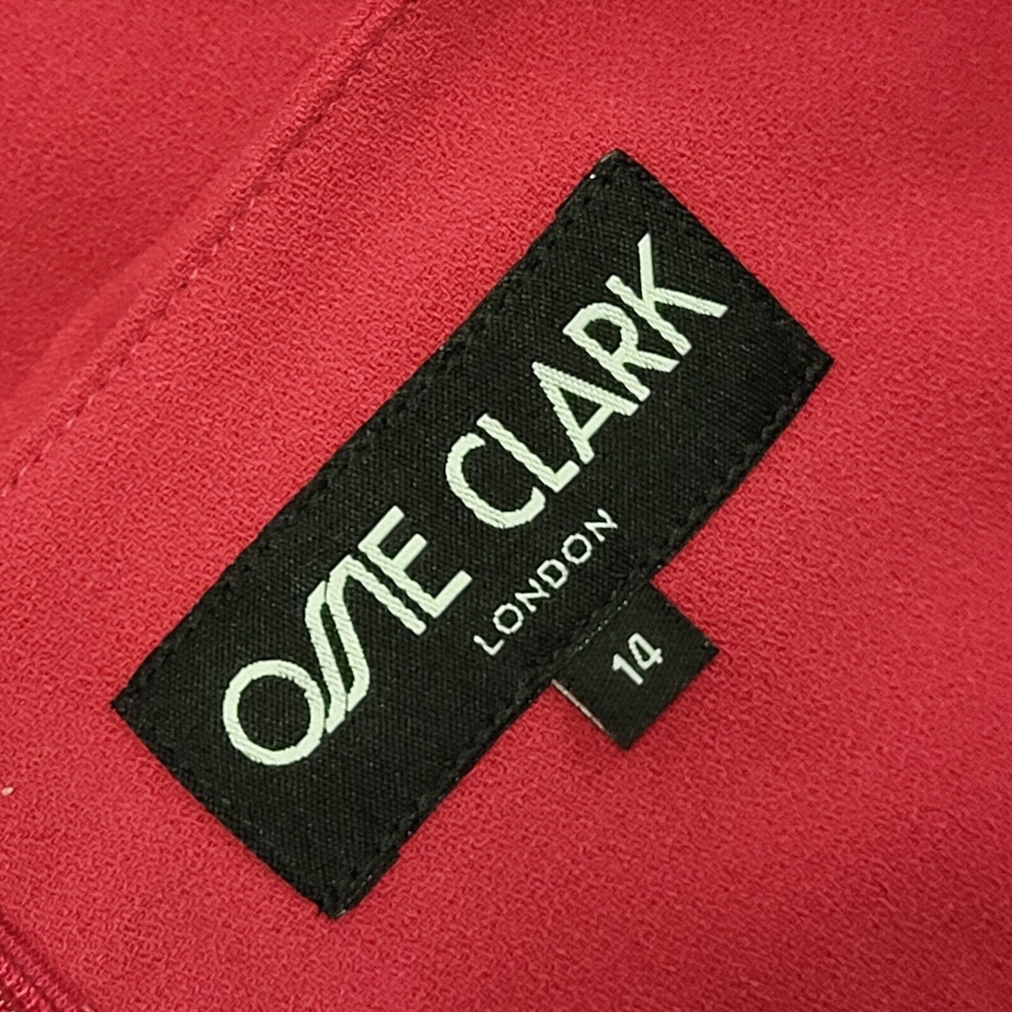 One Clark Vintage 80's Pink A-Line Midi Dress Womens UK 14