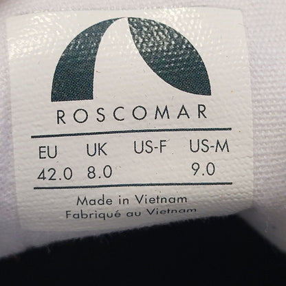 Roscomar White Black Canvas Casual Trainers Men's  Uk Size 8