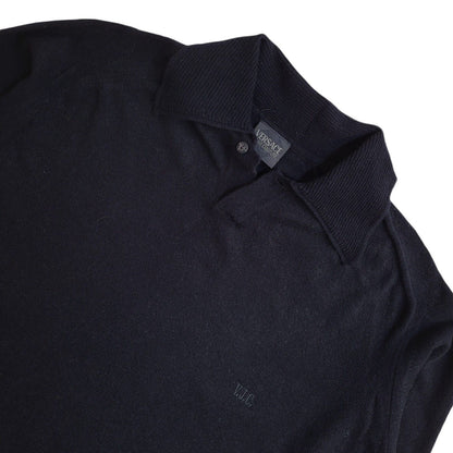 Versace Vintage 90's Navy Blue Wool Jumper UK Men's Size Small