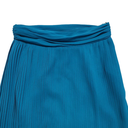 Collage Vintage 80's Blue A-Line Pencil Skirt Uk Women's Size 12