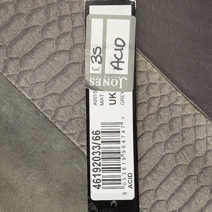Jones Acid Grey Leather Cross Body Shoulder Bag Women's Size 11.5" x 8"