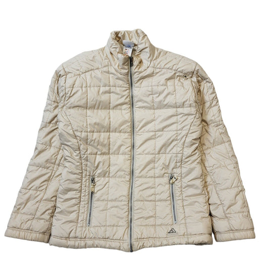 Adidas 90s Vintage Beige Zip Up Sports Jacket Women's Size 12
