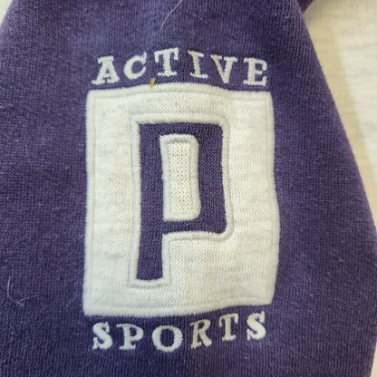 Puma 90s Vintage Grey & Purple Crew Neck Sweatshirt Men's Size XL
