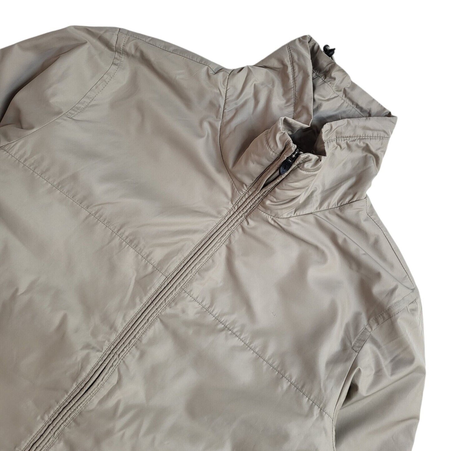 Nike Y2K Beige Zipped Sports Windbreaker Jacket Uk Men's Size S