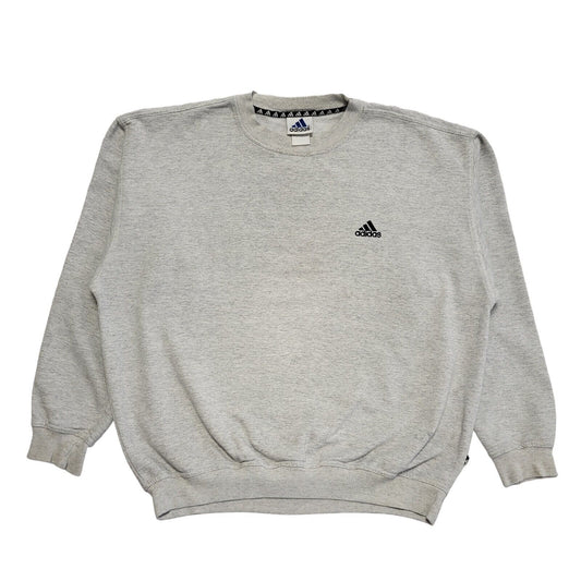 Adidas Grey Vintage 90s Sweatshirt Uk Men's Size 2XL