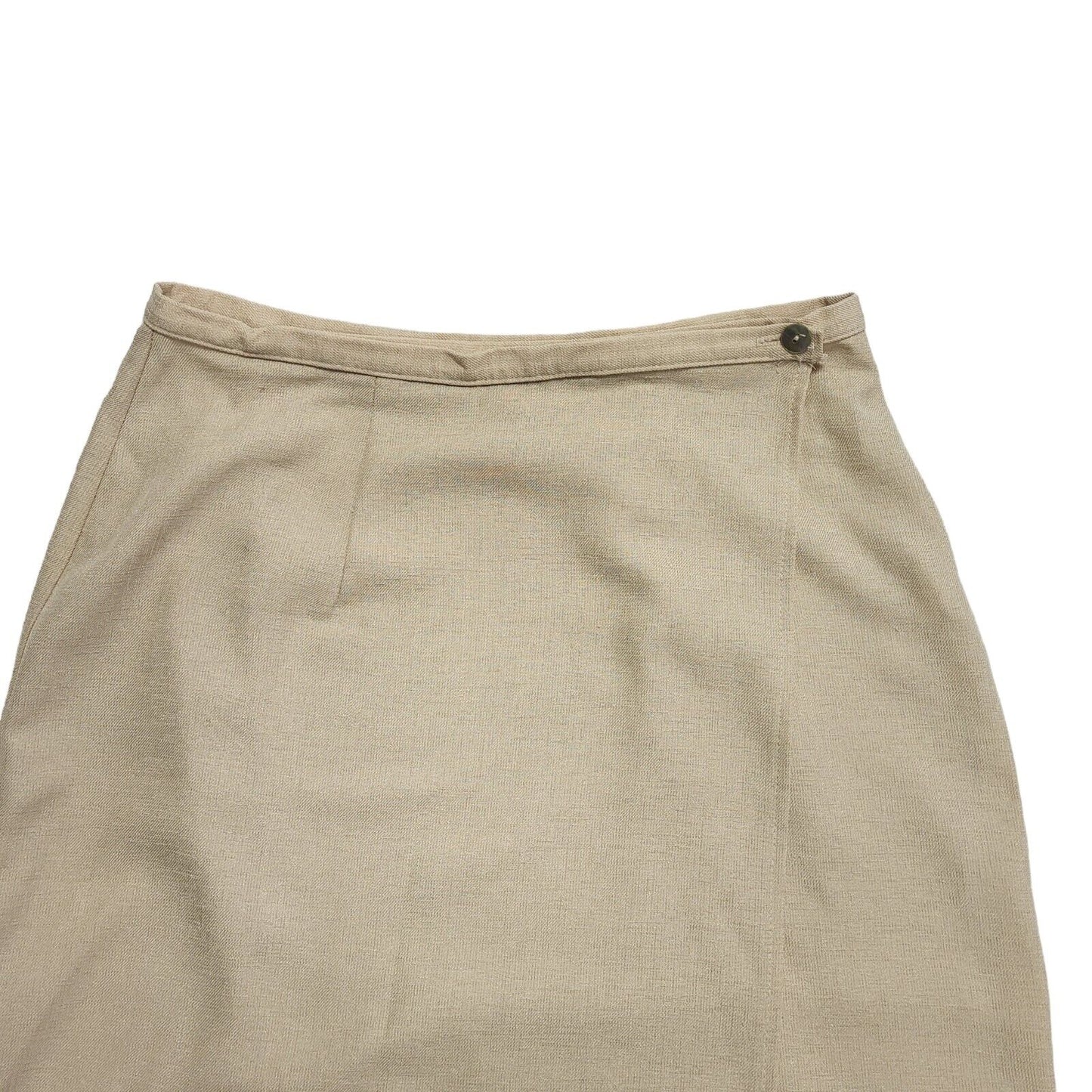 Dorothy Perkins 90s Beige Front Split Skirt Uk Women's Size 14 W32