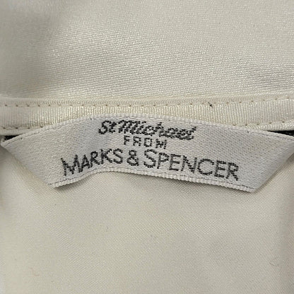 Marks & Spencer 90s Vintage White Long Sleeve Night Shirt Women's Size 12-14
