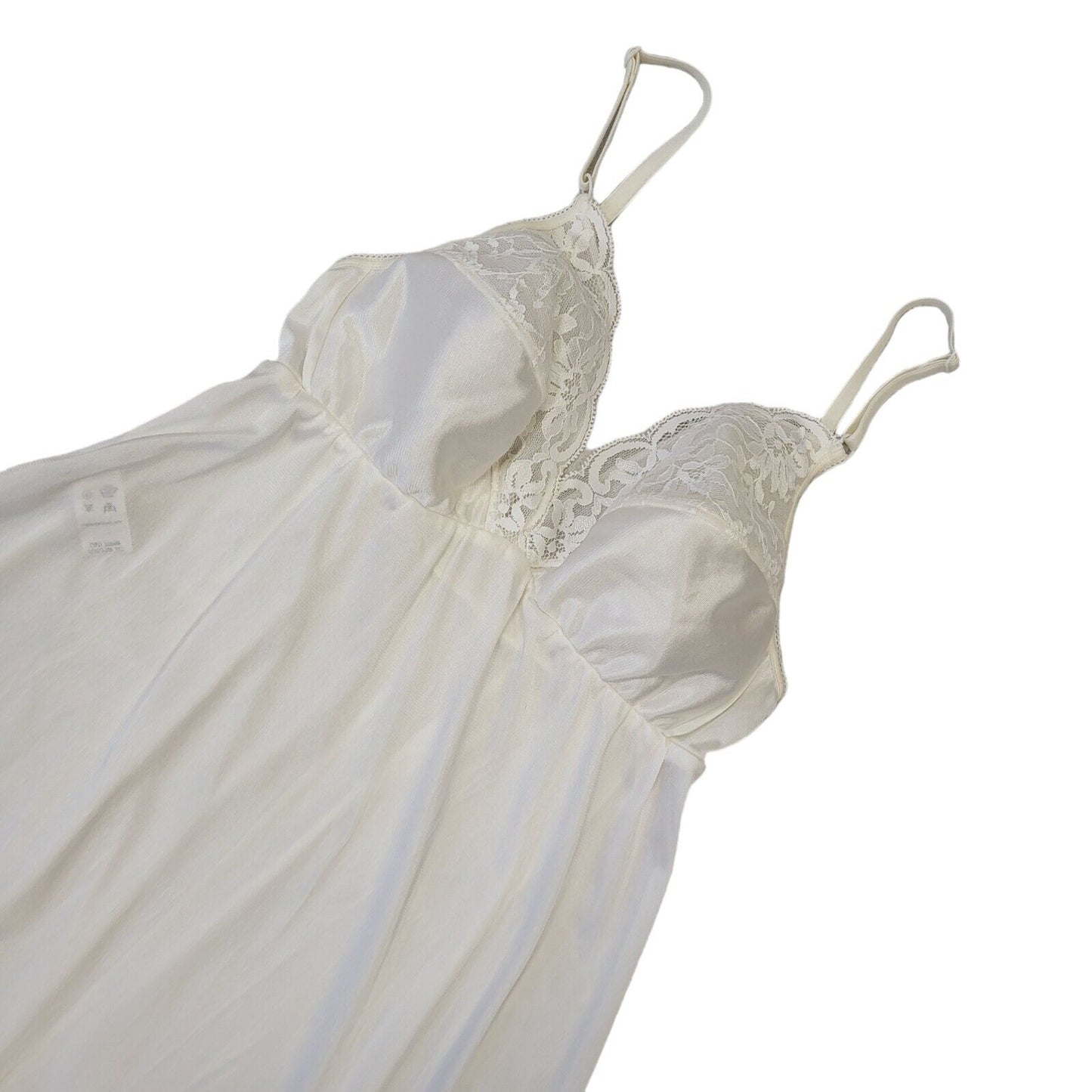 St Michael Vintage 90s White Sleeveless Night Dress Uk Women's Size 16