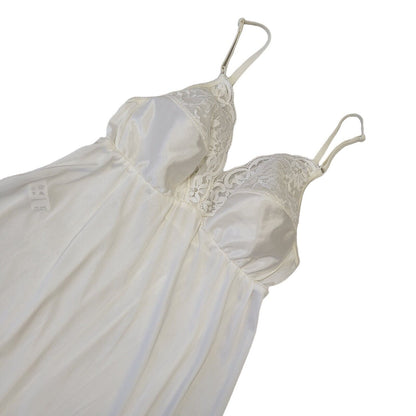 St Michael Vintage 90s White Sleeveless Night Dress Uk Women's Size 16