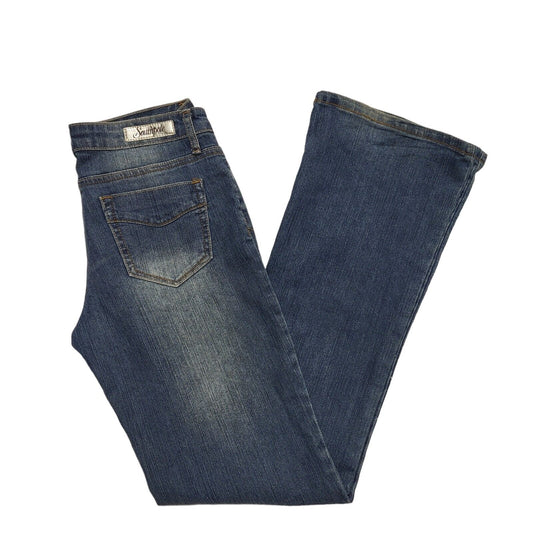 Ozone Y2k Vintage Dark Blue Bootcut Denim Jeans Uk Women's 12 W30 L33
