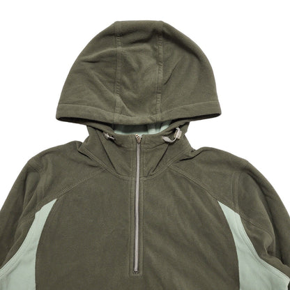 The North Face Hooded Green 1/4 Zip  Fleece Womens UK Medium