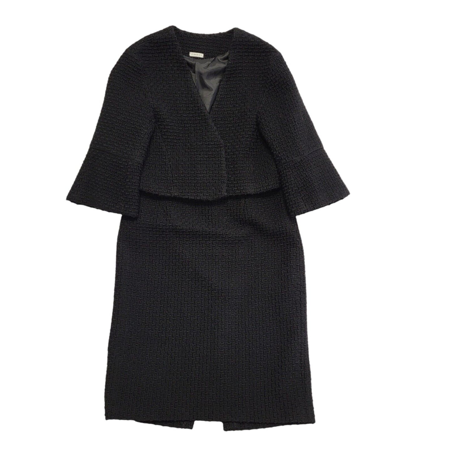 E-Basics 90s Vintage Black 2 Piece Skirt Suit Uk Women's Size 16 W34