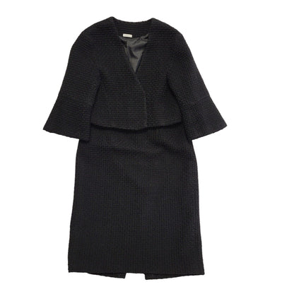 E-Basics 90s Vintage Black 2 Piece Skirt Suit Uk Women's Size 16 W34