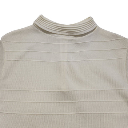 Ben-Mac Vintage 80s Cream 1/4 Zip Tassled T- Shirt Dress  Womens UK Size 14