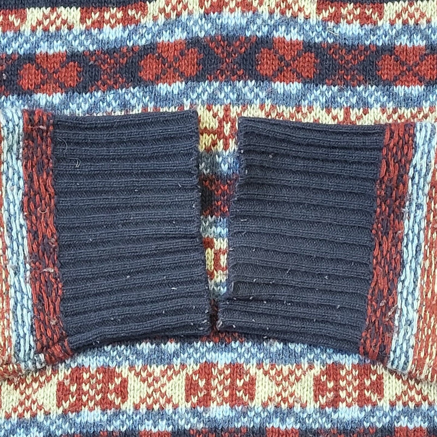 Diesel Tricot & Co Blue & Red Round Neck Jumper Women's Medium