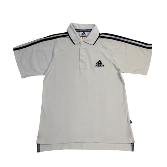 Adidas 90s Vintage White Sports Short Sleeve Polo Shirt Men's M