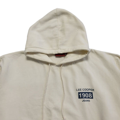 Lee Cooper Vintage Y2k Beige Pullover Sweatshirt Hoodie Uk Men's Size XL