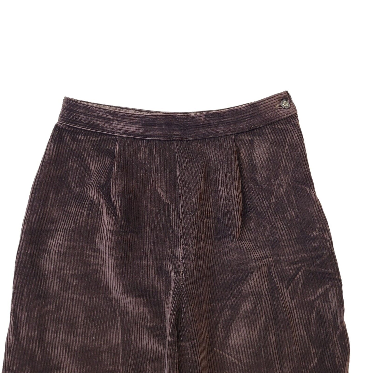 St Michael 90s Brown Corduroy Trousers With Foot Strap Womens UK12 W27 L27