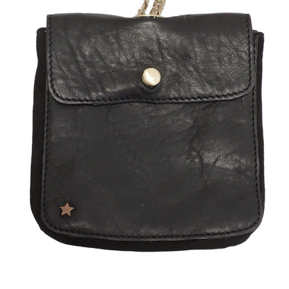Urban Code Black Clasp Leather Micro Hand Bag Uk Women's Size 5.5" x 5"