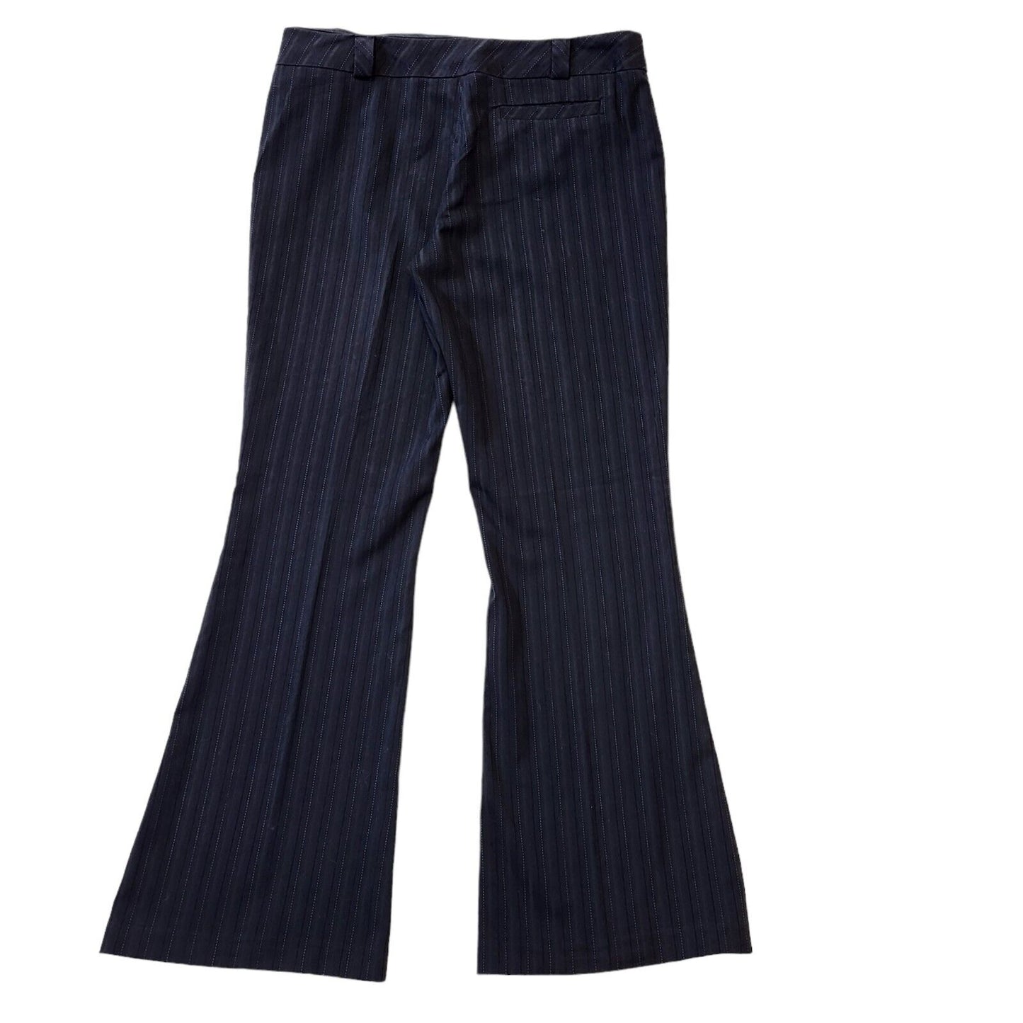 Bay Black Y2K Vintage Striped Bootcut Trousers Women's Size 14 W32 L31