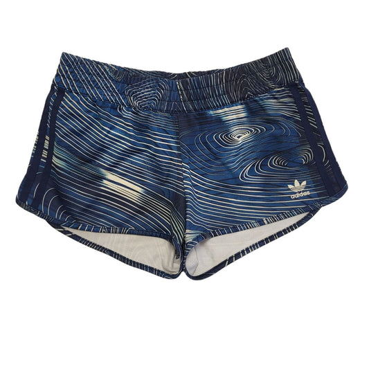 Adidas Vintage Y2K  Blue Abstract Sorts Gym Shorts Uk Women's Size 10 W28