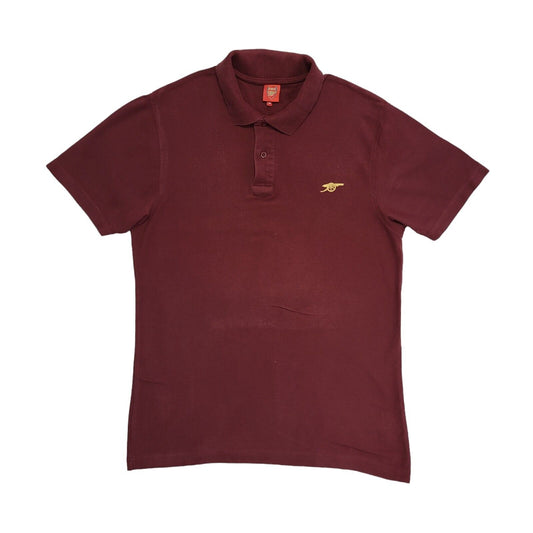 Arsenal 90s Vintage Burgundy Short Sleeve Polo Top Shirt Men's Size M