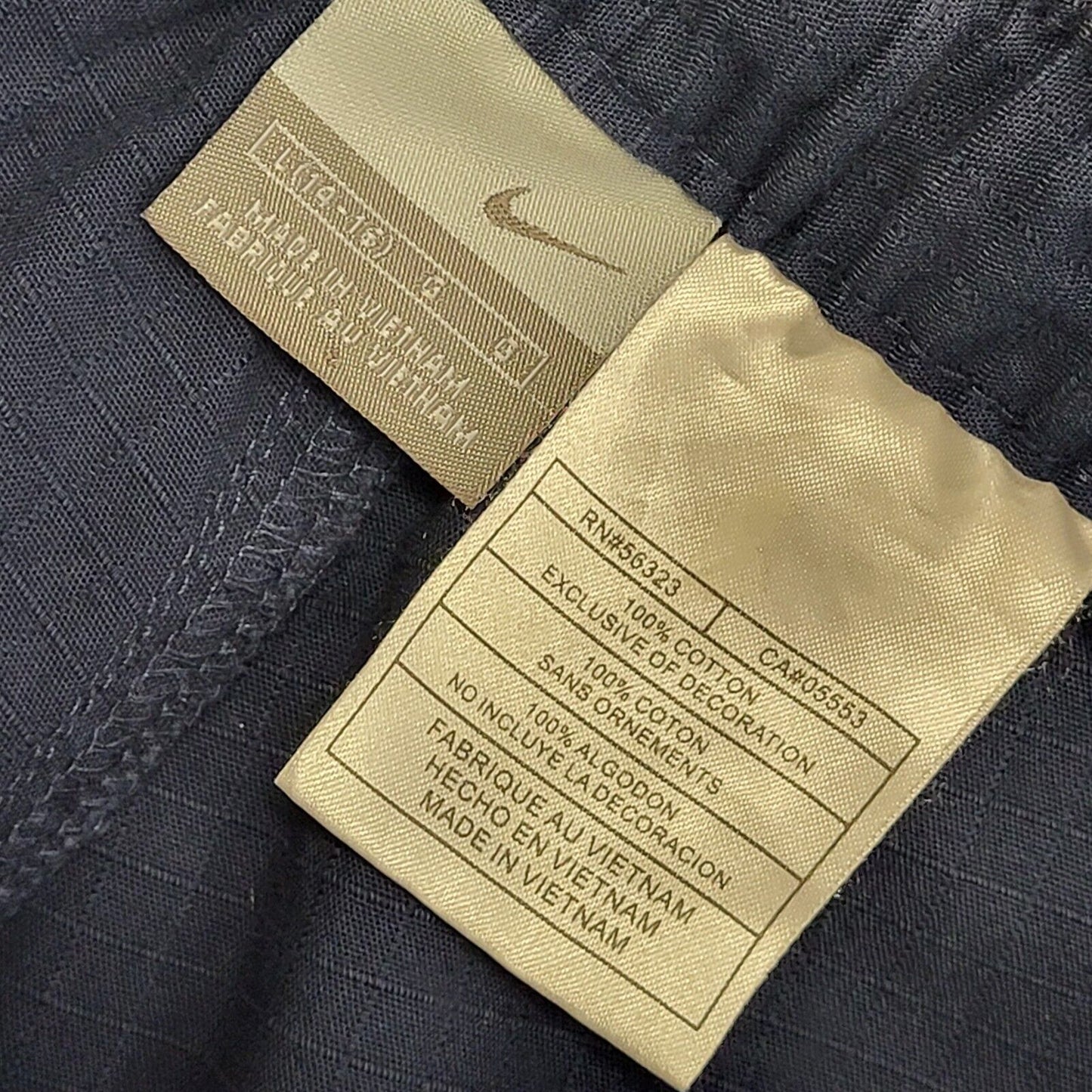 Nike Navy Blue 90s Vintage Cotton Tracksuit Bottoms Women's Uk Size L W30 L26
