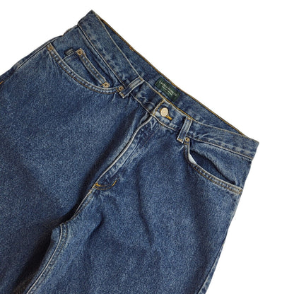 Ralph Lauren 90s Dark Blue Tapered Denim Jeans Uk Women's Size 12 W30 L29