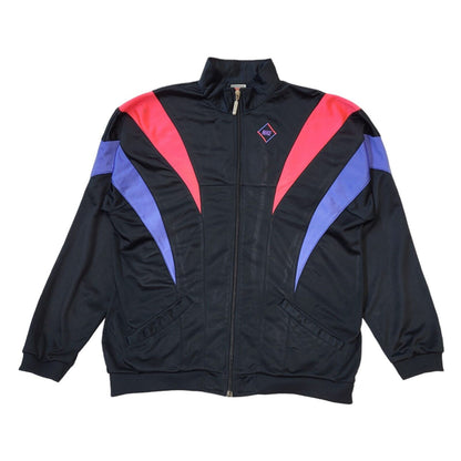 Nike 80s Black & Purple Zip Up Track Jacket Kids Size XL