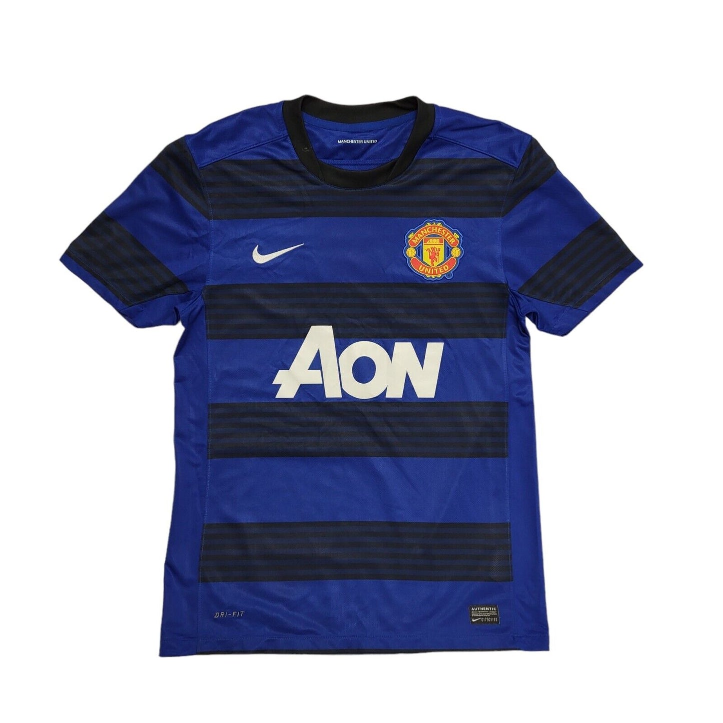 Nike Manchester United FC Blue No.10 Prav Football Shirt Uk Men's Size M