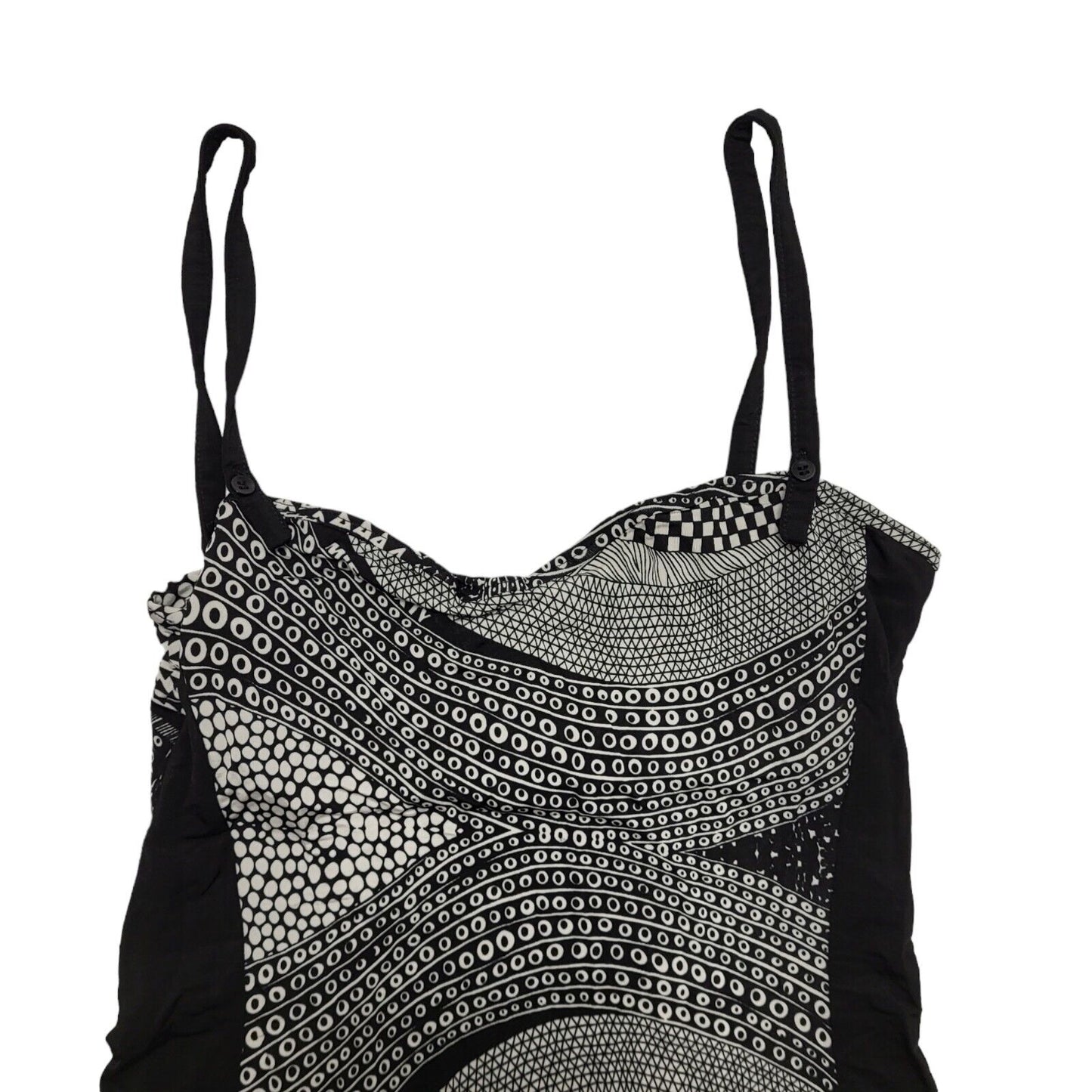 Miss Sixty Y2K Black & White Party Mini Dress UK Size Medium