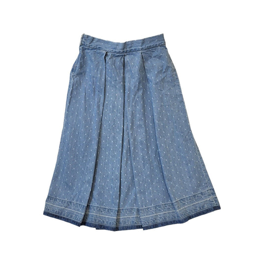 United Colors Of Benetton Blue Denim Midi Skirt Women's UK Size 8