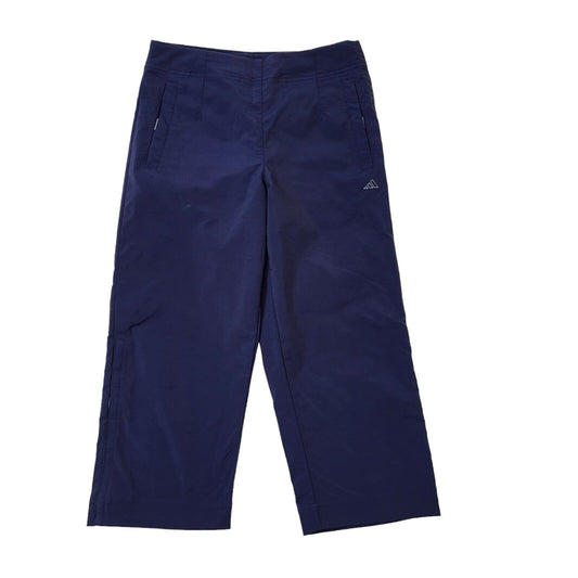 Adidas 90s Vintage Cropped Navy Trousers Women's Size 12 W30 L21