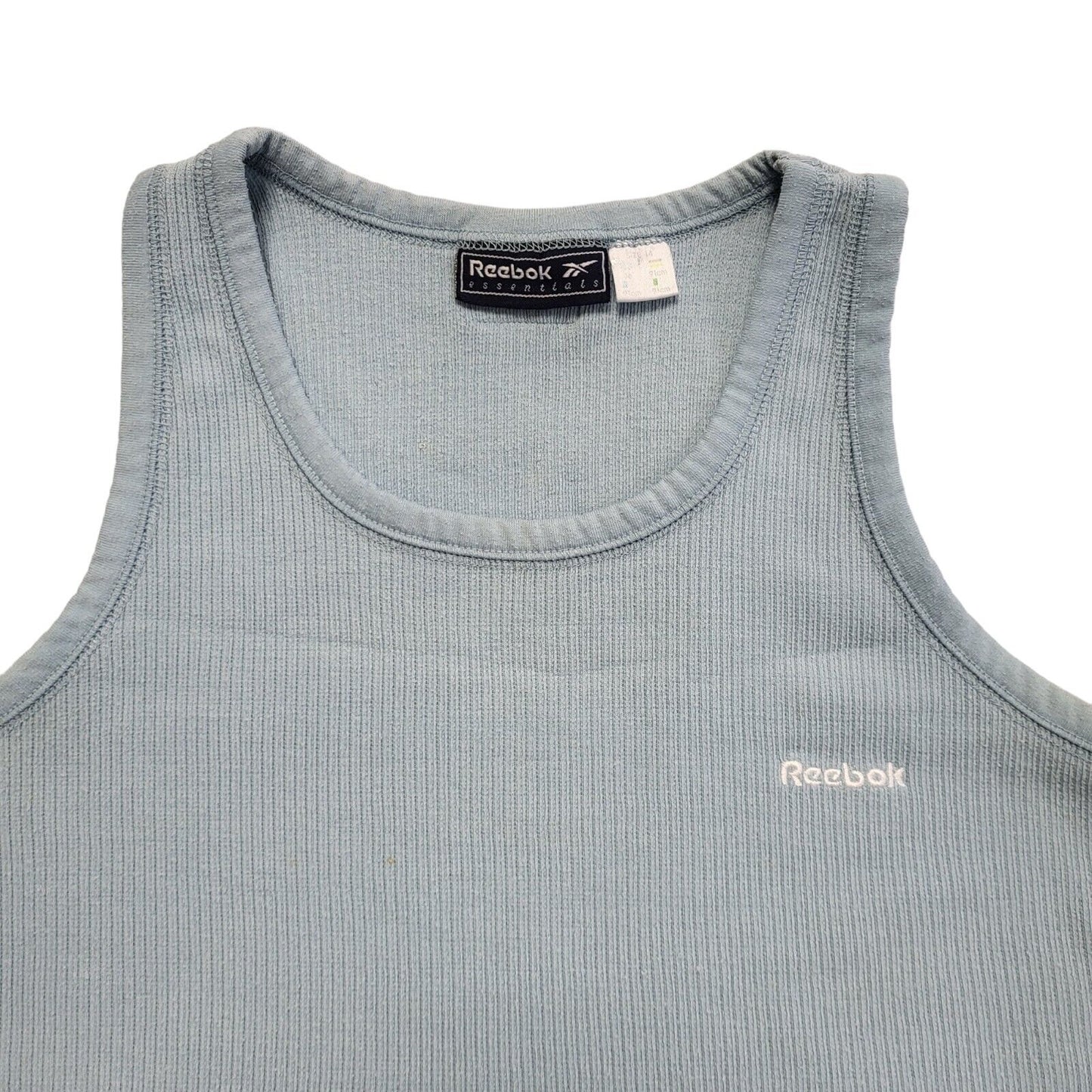 Reebok Vintage 90's Blue Sleeveless Tank Top Womens UK Size 14
