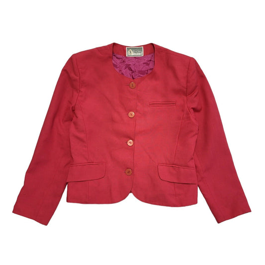 Burton Pink 80s Button Dress Jacket Uk Women's Size 12