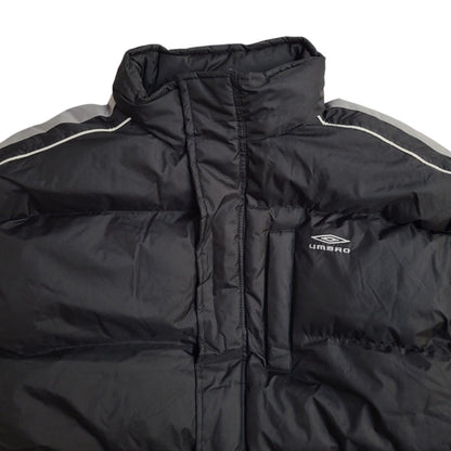 Umbro Y2k Black Zipped Over-sized Sports Jacket Uk Men's Size Large