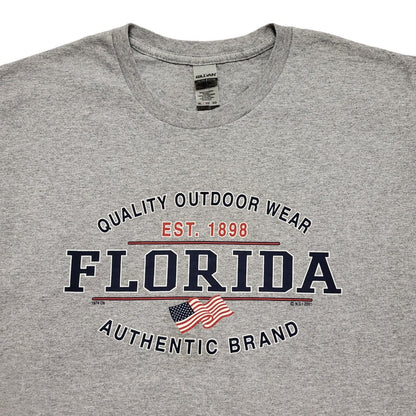 Gildan Vintage 80's  Grey Florida Short Sleeve T-Shirt Men's XL