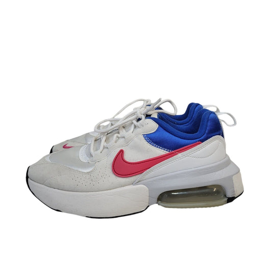 Nike White & Blue Lace-up Sports Casual Trainers Uk Women's Size 4.5
