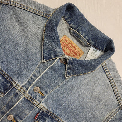 Levi's Vintage 90's Blue Button Up Collared Denim Jacket Men's UK Size M