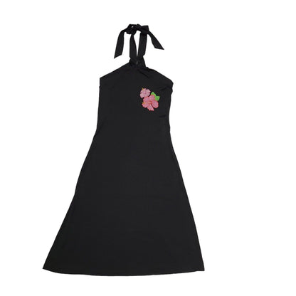 Moda Accion Black Y2k Sleeveless Halter A-Line Dress Uk Women's Size M