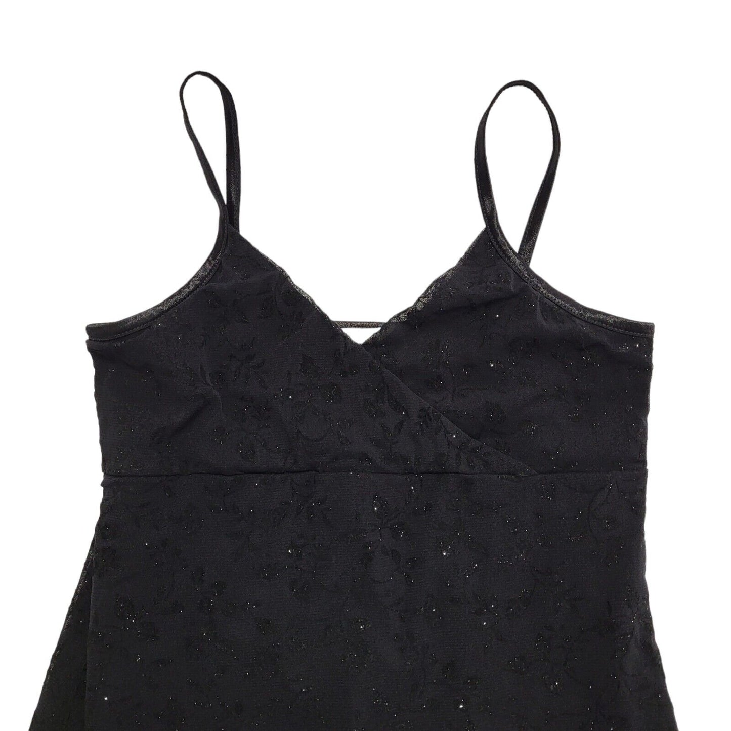 Ozone 90s Vintage Black Spaghetti Strap Party Dress Women's Size 12