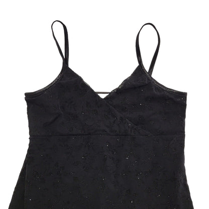 Ozone 90s Vintage Black Spaghetti Strap Party Dress Women's Size 12
