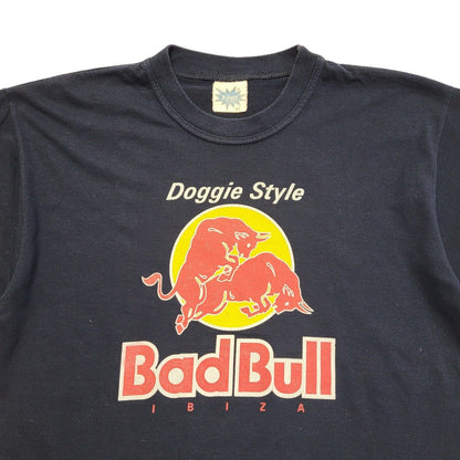 Planet Vintage Y2K Blue Badbull Ibiza Doggie Style Short Sleeve T-Shirt Womens M
